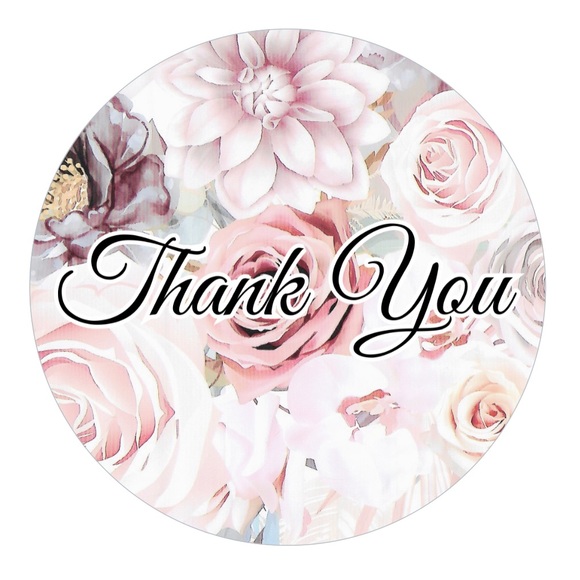 2” Thank You Stickers | Boho Floral - Picture 1 of 1